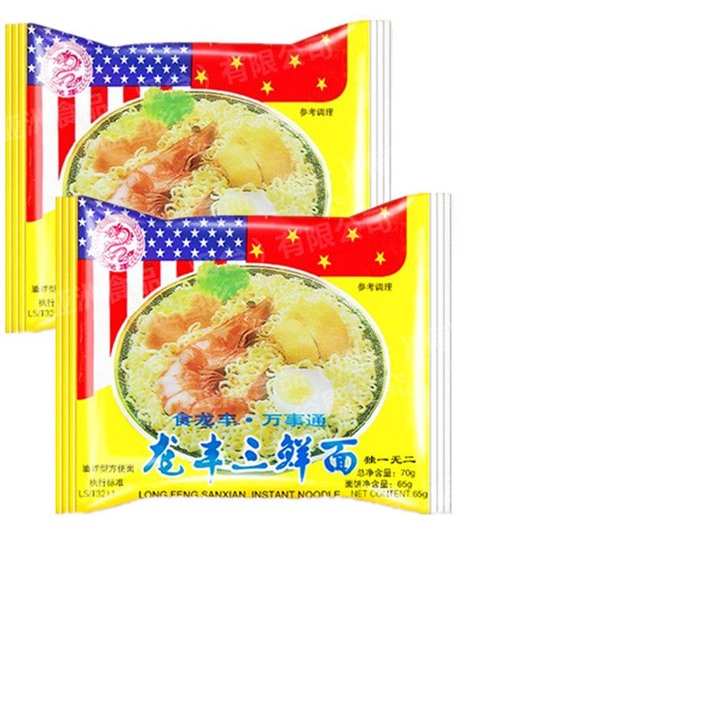 龙丰伊面可干吃整箱怀旧海鲜味