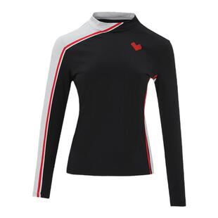 【暖暖系列】svg高尔夫春季女装拼色抓绒保暖长袖t恤小立领打底衫