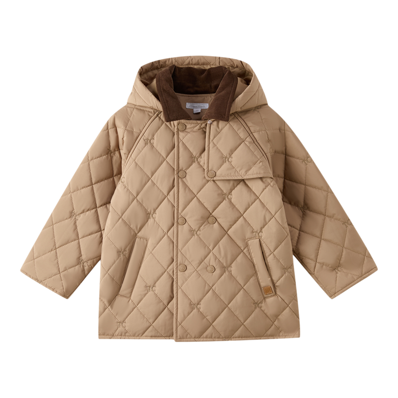 tartineetchocolat法国巧克力童装秋冬男童连帽翻领棉服