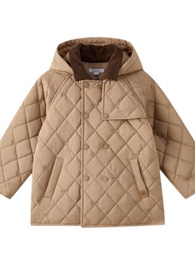 tartineetchocolat法国巧克力童装秋冬男童连帽翻领棉服