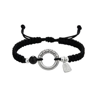 顺庆银楼S925纯银环佩手绳女足银平安扣手绳本命年红手绳送礼物