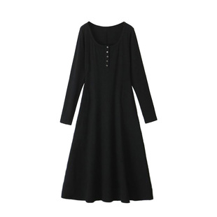 2026年新款连衣裙胖妹妹早春季长袖高级感大码女装漂亮独特收腰型