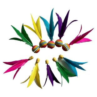 板羽球三毛球大头球橡胶高弹小头球彩虹大头球运动羽毛球多种颜色