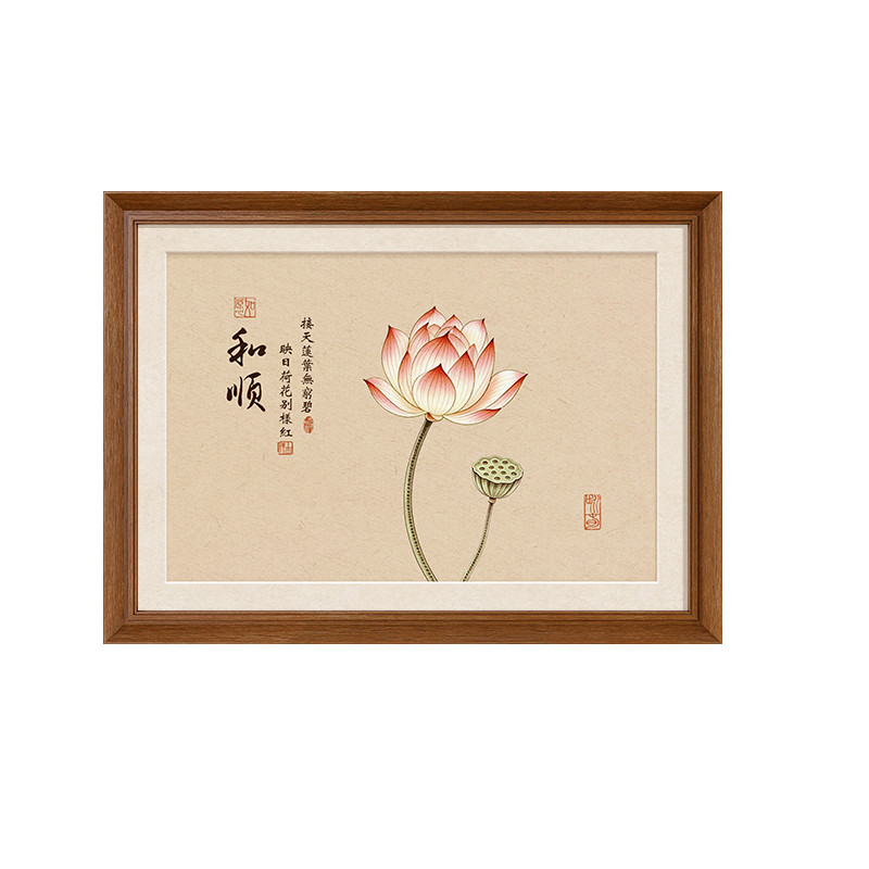 【宋氏美学】荷花图电表箱装饰画