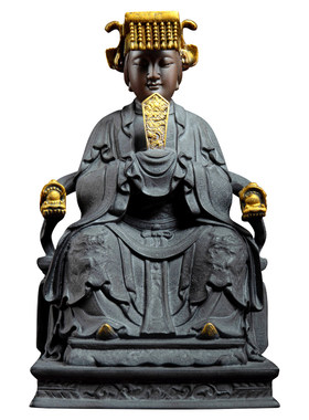 陶瓷黑金砂妈祖娘娘神像