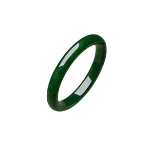 周六福和田玉手镯女显白碧玉平安镯手饰温婉美玉镯玉石情人节