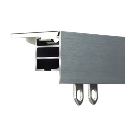 鑫盛园窗帘轨道隐形防漏光铝合金直轨滑轮导轨滑轨顶装单轨双轨