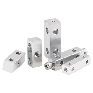 铝合金圆柱固定座圆轴十字夹座四方六面螺母长条形螺丝帽桥架接头