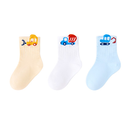 婴儿袜子春秋新款新生儿透气无骨袜男童女童宝宝不勒腿幼儿园棉袜