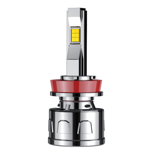 汽车激光LED大灯带双光透镜远近光一体9005量子光束H7改装H4灯泡