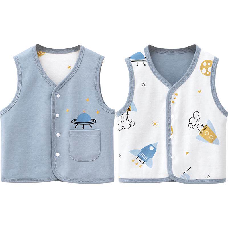 婴蓓依儿童马甲春秋外穿新生儿宝宝背心婴儿坎肩男女儿童马夹纯棉