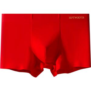 七匹狼男士内裤袜子本命年大红色