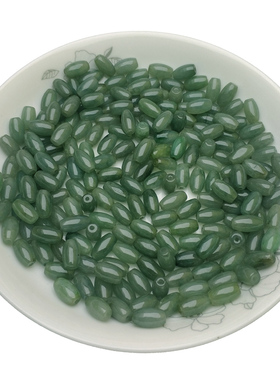 深浅玉珠特价翡翠天然油青色