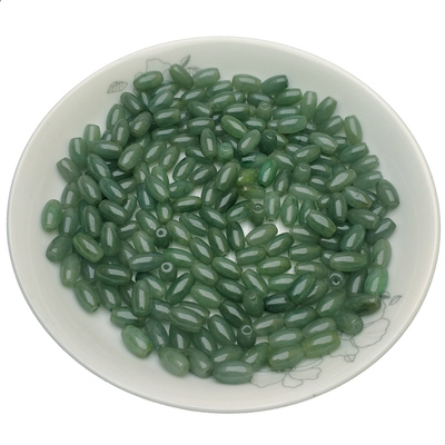 深浅玉珠特价翡翠天然油青色