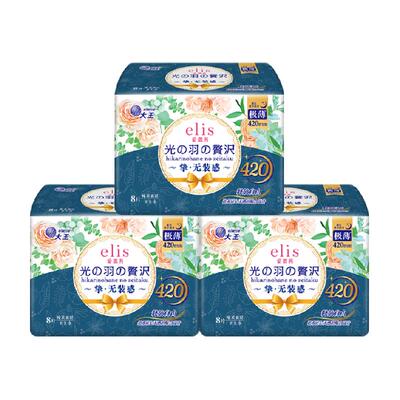 大王elis光羽奢适夜用卫生巾24片