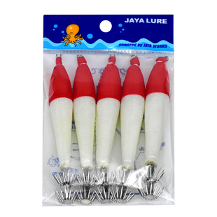 全夜光鱿鱼钩火箭鱿双伞钩4号5号布卷 木虾夜光火箭鱿钩吹筒长筒