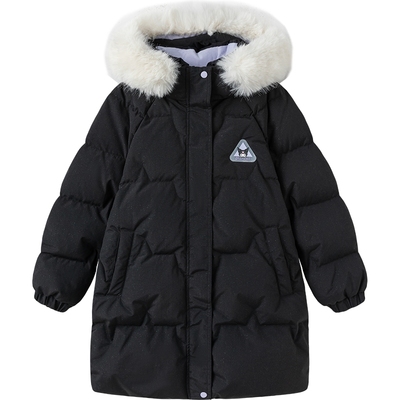 巴拉巴拉女童中长款加厚羽绒服潮