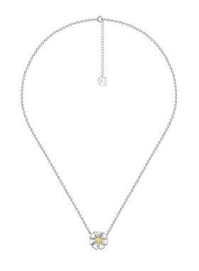 和猫小雏菊纯银项链时尚毛衣链女