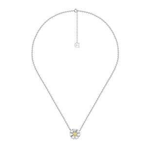 和猫 雏菊和平反战纯银项链女小众时尚高级设计毛衣链锁骨链礼物