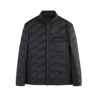 DAVID NAMAN【鹅绒严选】秋冬新款轻柔轻薄立领面包羽绒服外套男