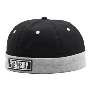 瓜皮帽雅痞地主帽男嘻哈帽女韩版潮复古百搭反戴街舞字母街头潮人