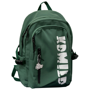 复古日系工装双肩包女小众设计感校园学生书包男大容量电脑背包潮