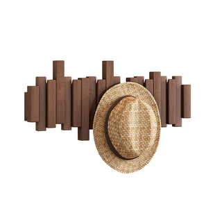 实木钢琴键挂衣架墙上壁挂入户门置物架玄关挂衣钩进门包架衣帽架