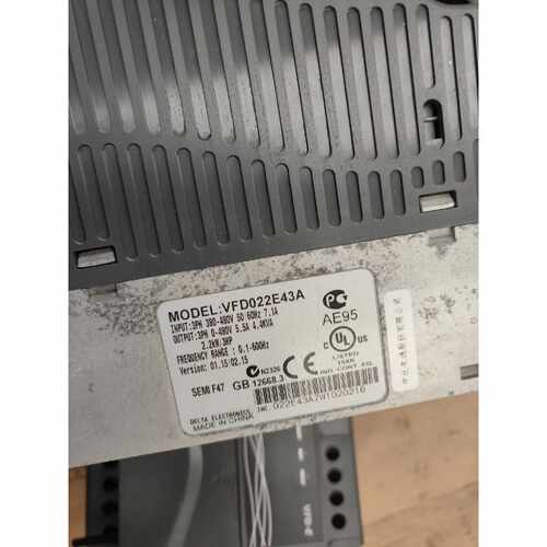 议价台达2.2两台170一台处理，型号VFD022E43A，不包