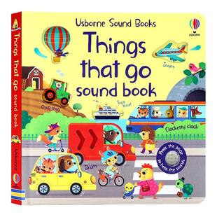 usborne出品 交通工具 英文原版绘本 Things That Go Sound Book 触摸纸板发声书 低幼启蒙认知图画故事书 Sam Taplin