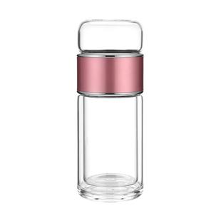 双层玻璃杯高颜值加厚耐高温便携水杯女茶水分离泡茶杯子刻字定制