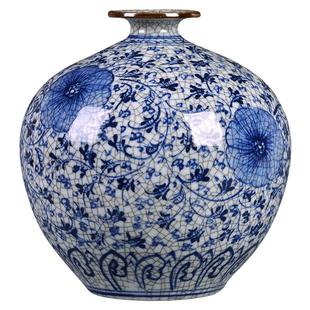 景德镇陶瓷花瓶仿古中式家居客厅插花青花瓷瓶电视柜桌面装饰摆件