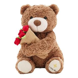 X3COMMUNE香味玫瑰花小熊花束毛绒玩偶毕业季情侣送礼物娃娃公仔
