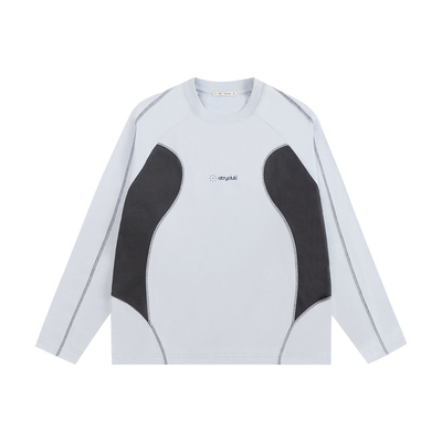 ATRY美式速干撞色宽松长袖T恤男