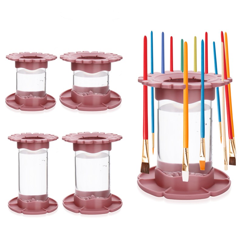 三件套美术油画垫学生多用洗笔桶三合一洗笔器内带调色盘洗笔筒