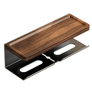 胡桃木浴室置物架中古风卫生间纸巾盒洗漱台牙刷架子厕所墙上收纳