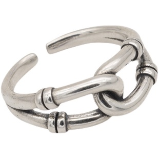 【千亿少女】ins风小众设计感指环戒指女网红简约链条S925银手饰