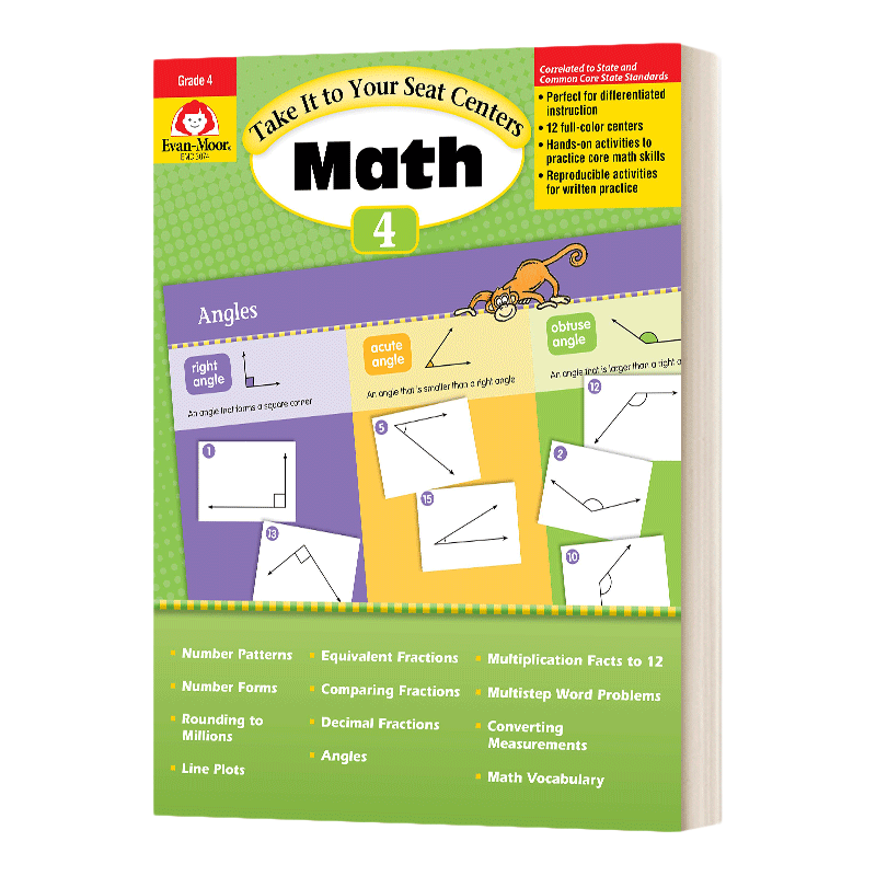 英文原版 Take it to your seat math centers grades 4 核心技能训练系列 数学 四年级 英文版 进口英语原版书籍儿童外文书