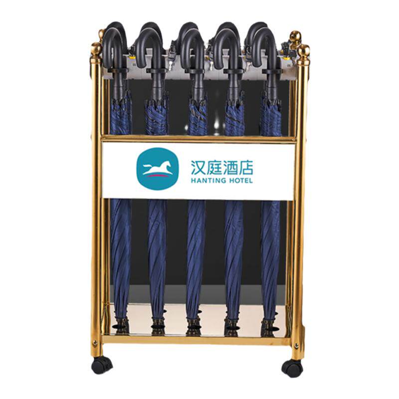 不锈钢钛金雨伞架定制logo广告伞