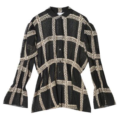 松紧腰高级感长袖衬衫