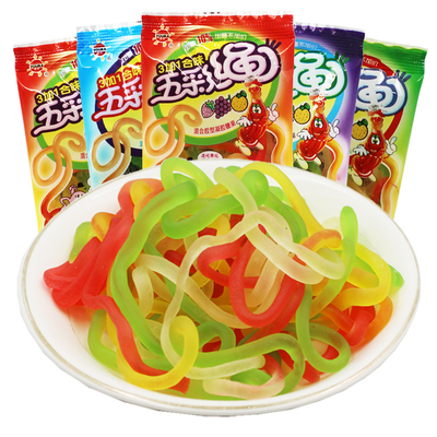 优卡五彩绳软糖果汁橡皮糖qq糖果