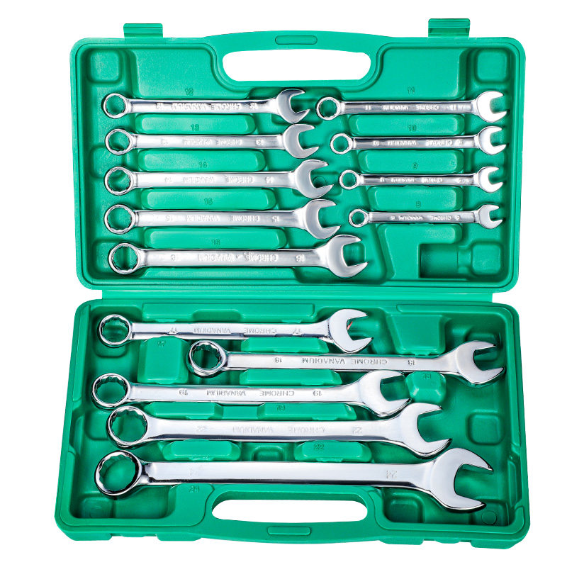 14件梅开两用扳手工具大全