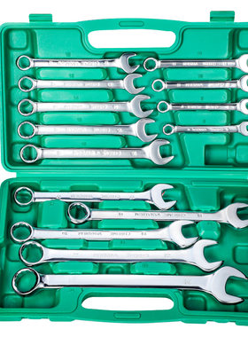 14件梅开两用扳手工具大全