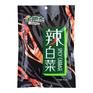 金地杰辣白菜正宗韩国泡菜下饭菜朝鲜腌制泡菜韩式小咸菜辣418g