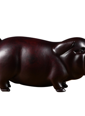 黑檀木雕摆件十二生肖情侣