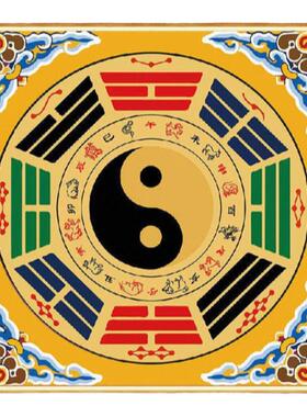 彩色后天太极八卦图入户装饰画