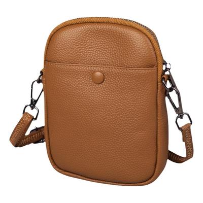 真皮手机包斜挎女可放手机小背包