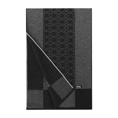 Jeep保暖针织围巾男士秋冬围脖