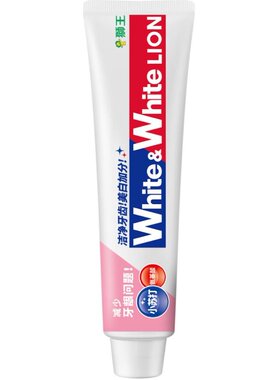 【檀健次】LION狮王WHITE&WHITE大白小苏打氨基酸美白牙膏180g