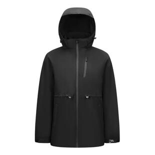 防护外套防雨森马中国国家地理系列羽绒服女冲锋三合一羽绒两件套
