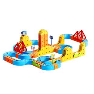 磁力积木轨道车大颗粒拼装模型男孩子益智玩具儿童3-6岁生日礼物